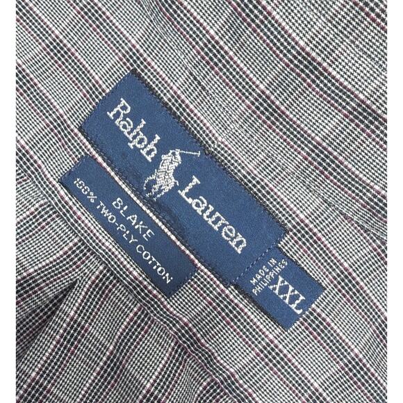 Ralph Lauren Blake Mens XXL Shirt small plaid print Button Down Long Sleeve EUC - Picture 5 of 5